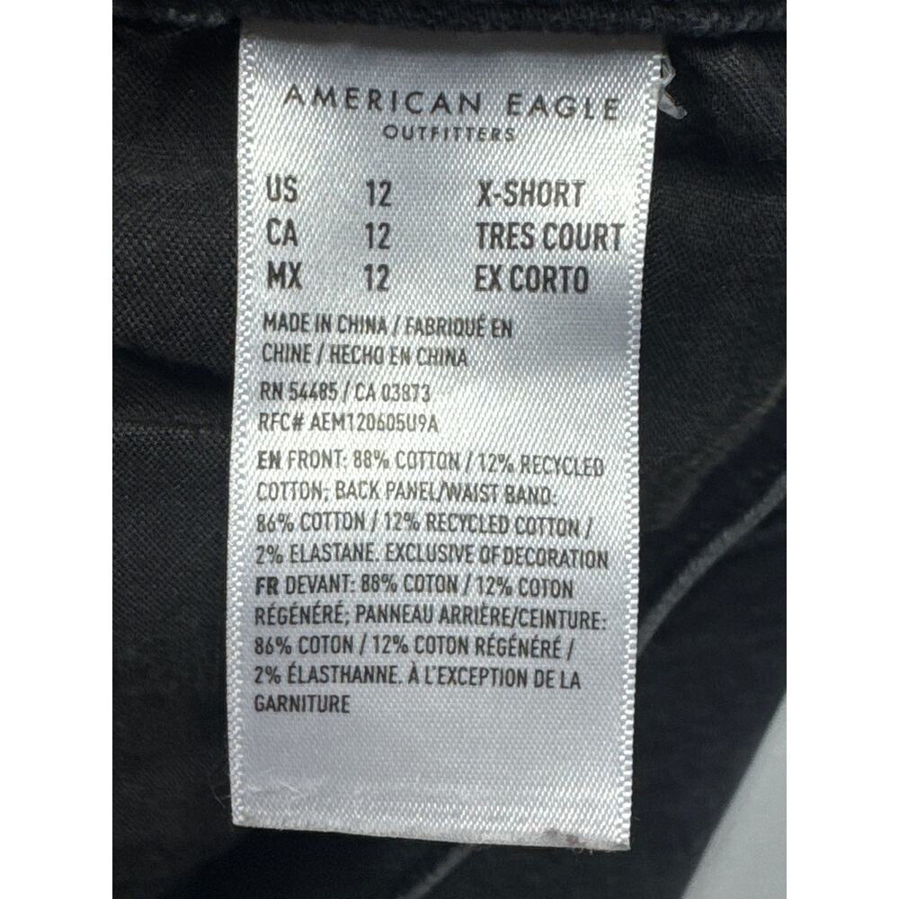 American Eagle Women's Stovepipe Gray Jeans - Size 12 X-Short (33x25) - Picture 6 of 6